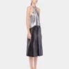 Gonna midi in pelle