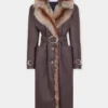 Trench con bordi in pelliccia sintetica