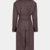 Trench con bordi in pelliccia sintetica